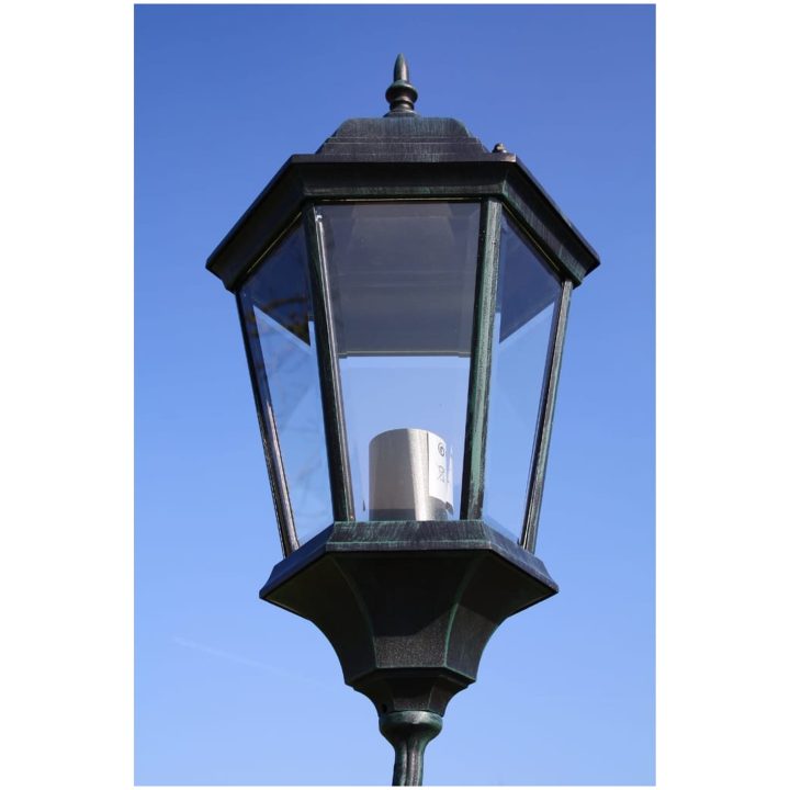Trädgårdslampa 2 armar 230 cm mörkgrön/svart aluminium vidaXL – bild 3