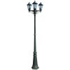 Trädgårdslampa 3 armar 215 cm mörkgrön/svart aluminium vidaXL – miniatyr 2
