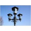 Trädgårdslampa 3 armar 215 cm mörkgrön/svart aluminium vidaXL – miniatyr 3