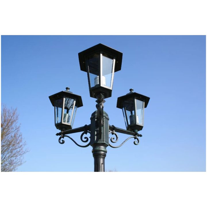 Trädgårdslampa 3 armar 215 cm mörkgrön/svart aluminium vidaXL – bild 3