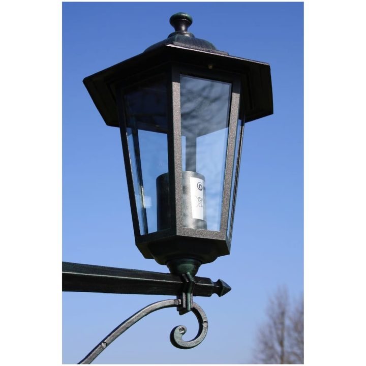 Trädgårdslampa 3 armar 215 cm mörkgrön/svart aluminium vidaXL – bild 4