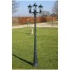 Trädgårdslampa 3 armar 215 cm mörkgrön/svart aluminium vidaXL – miniatyr 1