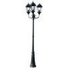 Trädgårdslampa 3 armar 230 cm mörkgrön/svart aluminium vidaXL – miniatyr 2
