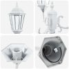 Trädgårdslampa 3-lampor E27 Vit 220 cm Aluminium vidaXL Large – miniatyr 6
