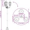 Trädgårdslampa 3-lampor E27 Vit 220 cm Aluminium vidaXL Large – miniatyr 8