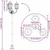 Trädgårdslampa 3-lampor E27 Vit 220 cm Aluminium vidaXL Large – miniatyr 9