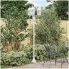 Trädgårdslampa 3-lampor E27 Vit 220 cm Aluminium vidaXL Large – miniatyr 1