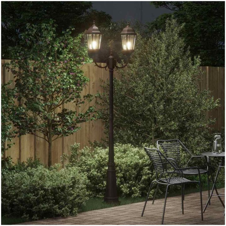 Trädgårdslampa Brons Aluminium Trädgårdslampa vidaXL 68 x 20 x 235 cm – bild 3