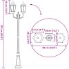 Trädgårdslampa Brons Aluminium Trädgårdslampa vidaXL 68 x 20 x 235 cm – miniatyr 8