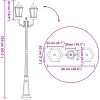Trädgårdslampa Brons Aluminium Trädgårdslampa vidaXL 68 x 20 x 235 cm – miniatyr 9