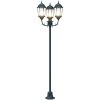 Trädgårdslampa Pelare 3-lampor E27 Grön 220 cm Aluminium vidaXL Large – miniatyr 8