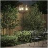 Trädgårdslampastolpe 3-lampa E27 Brons 220 cm Aluminium vidaXL Large – miniatyr 3