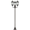 Trädgårdslampastolpe 3-lampa E27 Brons 220 cm Aluminium vidaXL Large – miniatyr 4