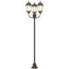 Trädgårdslampastolpe 3-lampa E27 Brons 220 cm Aluminium vidaXL Large – miniatyr 8