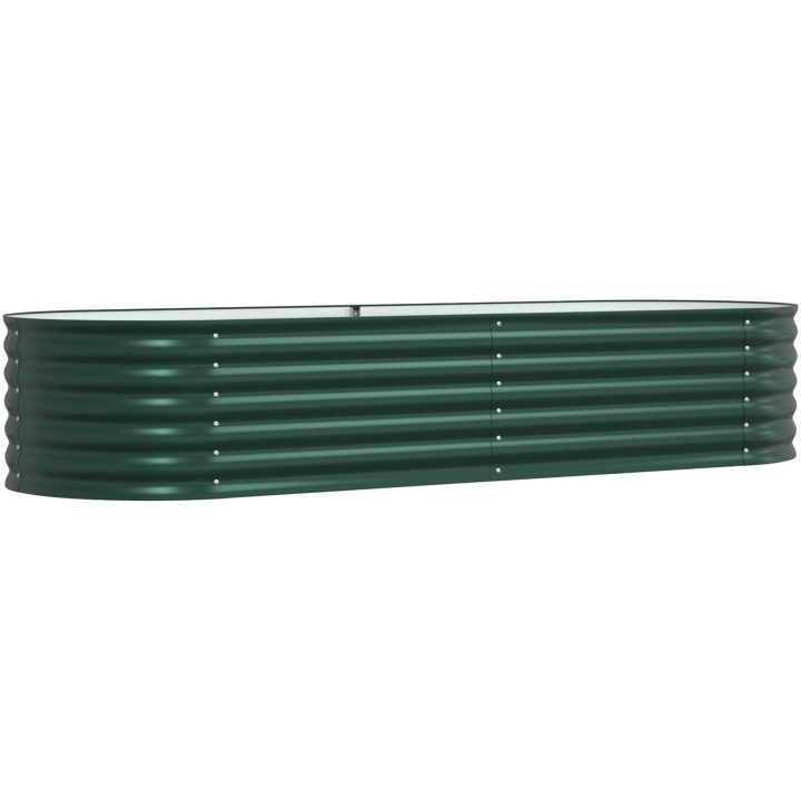 Trädgårdslyftbädd Grön Galvaniserat Stål vidaXL 240 x 80 x 44 cm – bild 5