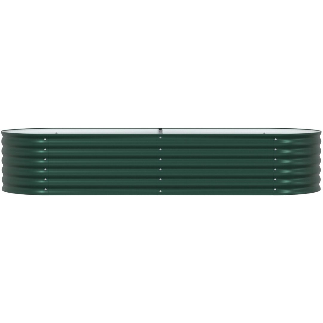 Trädgårdslyftbädd Grön Galvaniserat Stål vidaXL 240 x 80 x 44 cm – bild 6