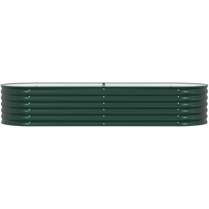 Trädgårdslyftbädd Grön Galvaniserat Stål vidaXL 240 x 80 x 44 cm – bild 6