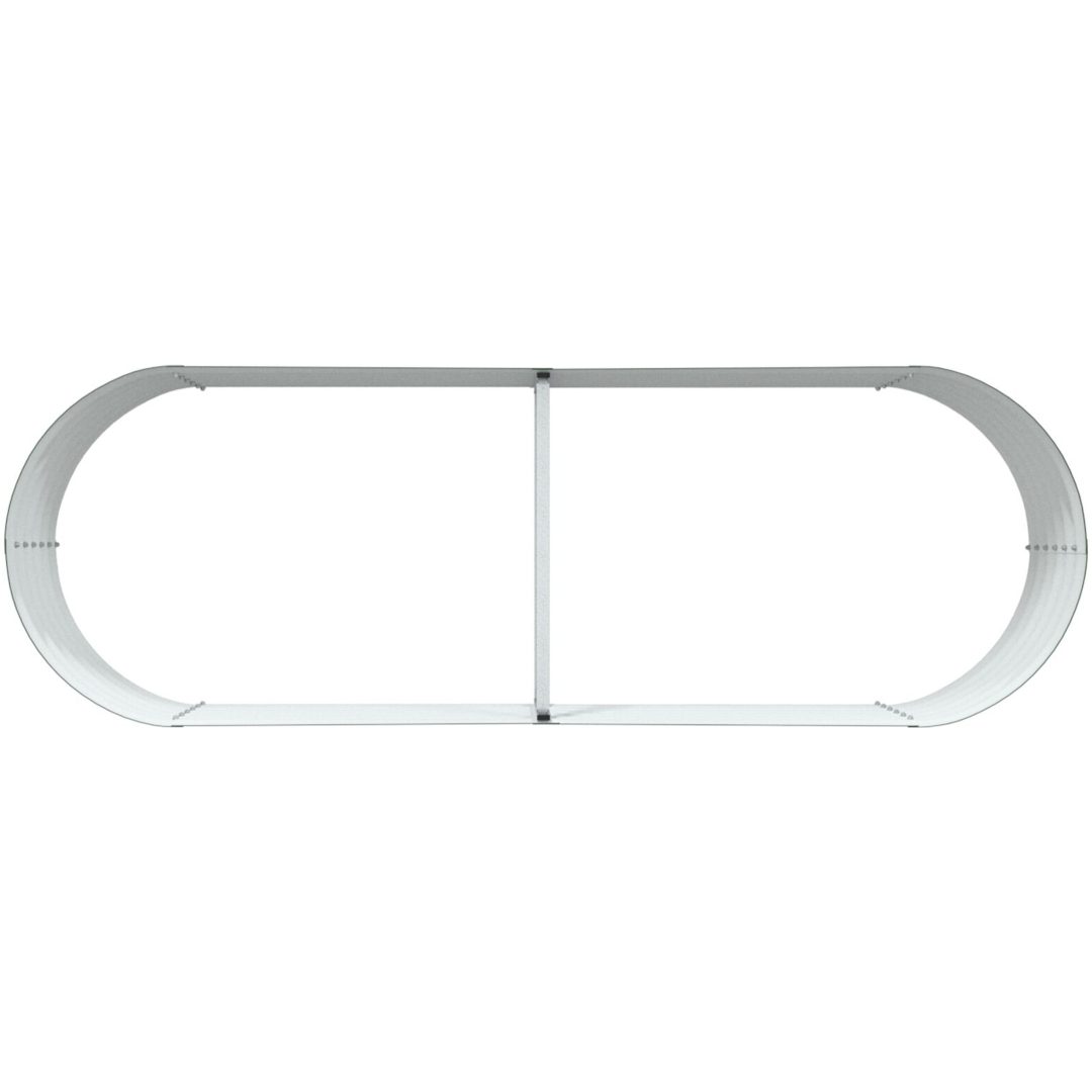 Trädgårdslyftbädd Grön Galvaniserat Stål vidaXL 240 x 80 x 44 cm – bild 8