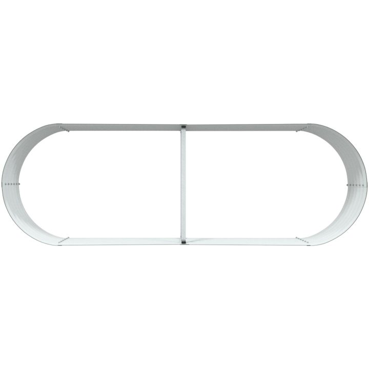 Trädgårdslyftbädd Grön Galvaniserat Stål vidaXL 240 x 80 x 44 cm – bild 8