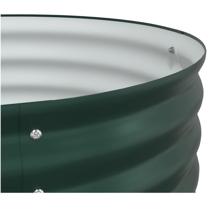 Trädgårdslyftbädd Grön Galvaniserat Stål vidaXL 240 x 80 x 44 cm – bild 10