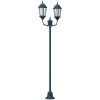 Trädgårdslyktstolpe 2-Lampa E27 Grön 220 cm Aluminium vidaXL Större – miniatyr 2