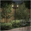 Trädgårdslyktstolpe 2-Lampa E27 Grön 220 cm Aluminium vidaXL Större – miniatyr 3