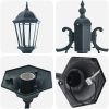 Trädgårdslyktstolpe 2-Lampa E27 Grön 220 cm Aluminium vidaXL Större – miniatyr 5