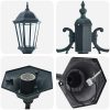Trädgårdslyktstolpe 2-Lampa E27 Grön 220 cm Aluminium vidaXL Större – miniatyr 6