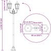 Trädgårdslyktstolpe 2-Lampa E27 Grön 220 cm Aluminium vidaXL Större – miniatyr 8