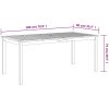 Trädgårdsmatbord 7 pcs Grå Trä & Metall vidaXL 180 x 90 x 75 cm – miniatyr 11