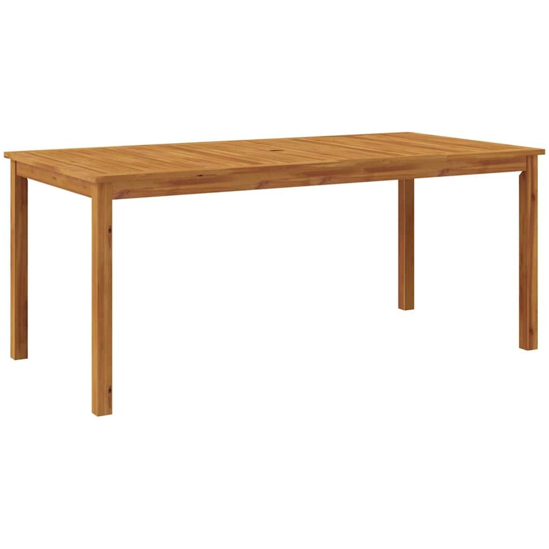 Trädgårdsmatbord 7 pcs Grå Trä & Metall vidaXL 180 x 90 x 75 cm – bild 5