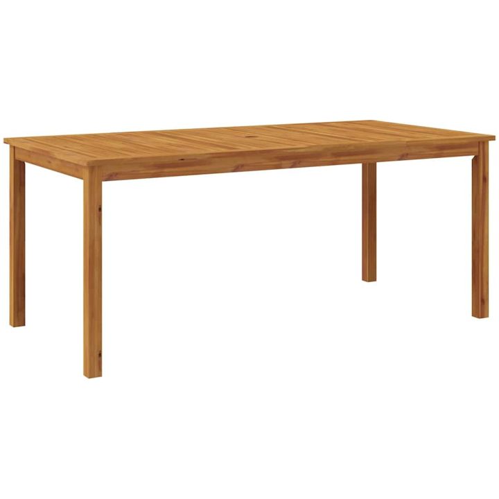 Trädgårdsmatbord 7 pcs Grå Trä & Metall vidaXL 180 x 90 x 75 cm – bild 5