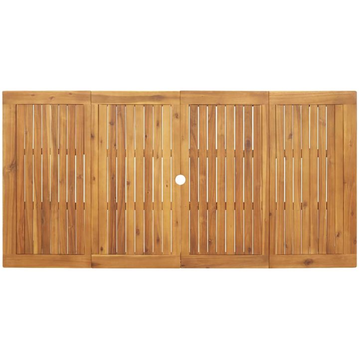 Trädgårdsmatbord 7 pcs Grå Trä & Metall vidaXL 180 x 90 x 75 cm – bild 8