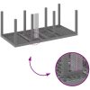 Trädgårdsmatbord 9 pcs Ljusgrå Plast vidaXL 200 x 100 x 73 cm – miniatyr 9