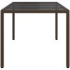 Trädgårdsmatbord Brunt Poly Rattan vidaXL 190 x 90 x 75 cm – miniatyr 4