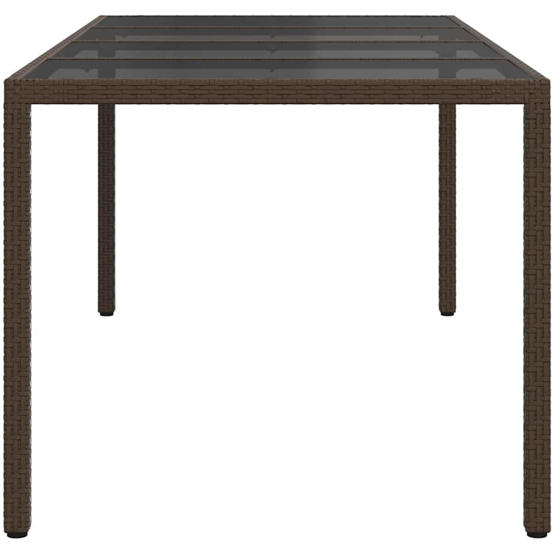 Trädgårdsmatbord Brunt Poly Rattan vidaXL 190 x 90 x 75 cm – bild 4