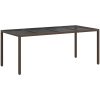 Trädgårdsmatbord Brunt Poly Rattan vidaXL 190 x 90 x 75 cm – miniatyr 5