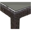 Trädgårdsmatbord Brunt Poly Rattan vidaXL 190 x 90 x 75 cm – miniatyr 6