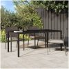 Trädgårdsmatbord Brunt Poly Rattan vidaXL 190 x 90 x 75 cm – miniatyr 1