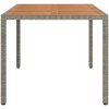 Trädgårdsmatbord Grå Konstrotting vidaXL 150 x 90 x 75 cm – miniatyr 4