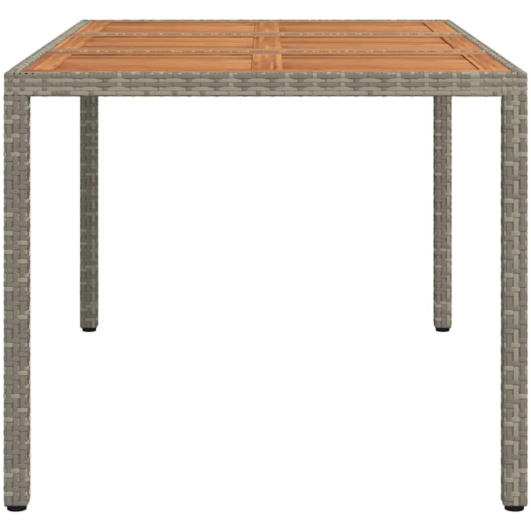 Trädgårdsmatbord Grå Konstrotting vidaXL 150 x 90 x 75 cm – bild 4