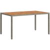Trädgårdsmatbord Grå Konstrotting vidaXL 150 x 90 x 75 cm – miniatyr 5