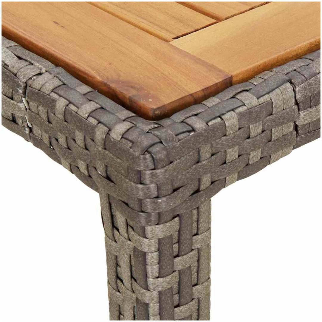 Trädgårdsmatbord Grå Konstrotting vidaXL 150 x 90 x 75 cm – bild 6