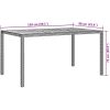 Trädgårdsmatbord Grå Konstrotting vidaXL 150 x 90 x 75 cm – miniatyr 7