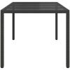 Trädgårdsmatbord Svart Poly Rattan vidaXL 190 x 90 x 75 cm – miniatyr 4
