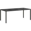 Trädgårdsmatbord Svart Poly Rattan vidaXL 190 x 90 x 75 cm – miniatyr 5