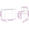 Trädgårdsmatbordset 3 pcs Ljust trä Massivt trä vidaXL Standard – miniatyr 10