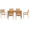 Trädgårdsmatgrupp 7 pcs Beige Plast, Trä vidaXL 150 x 90 x 74 cm – miniatyr 7