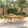 Trädgårdsmatgrupp 7 pcs Beige Plast, Trä vidaXL 150 x 90 x 74 cm – miniatyr 1
