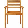 Trädgårdsmatgrupp 7 pcs Brun Solid akaciaträ vidaXL 140 x 80 x 74 cm – miniatyr 9
